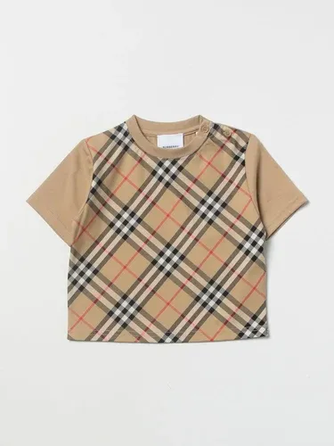 T-shirt Burberry in cotone con inserto check (102111413)