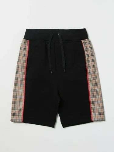 Pantaloncino Burberry in cotone con inserti tartan (102026667) Pantaloncino Burberry in cotone con inserti tartan (102026667)