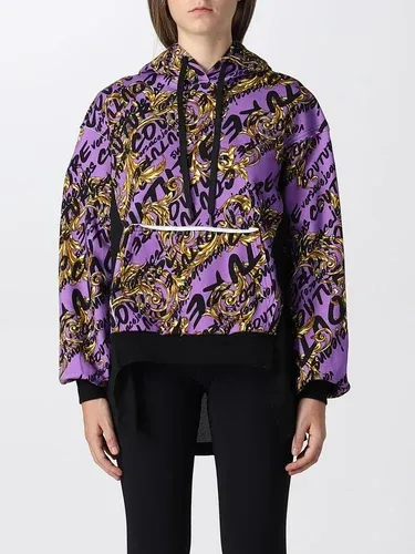 Felpa over Versace Jeans Couture con logo all-over (102042428)