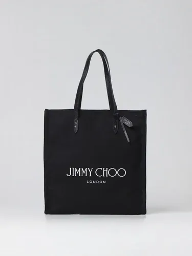 Borsa Logo Tote Jimmy Choo in canvas naturale (102111124)