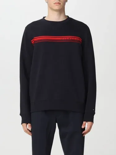 Felpa Tommy Hilfiger con dettaglio a righe e logo (102157957) Felpa Tommy Hilfiger con dettaglio a righe e logo (102157957)