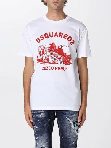 T-shirt Dsquared2 con stampa Cuzco Perù (102171503)