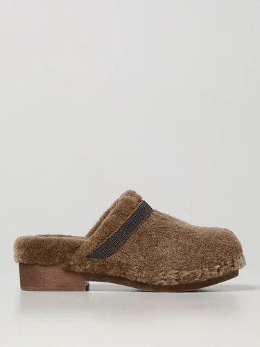 Zoccolo Brunello Cucinelli in shearling (102171566) Zoccolo Brunello Cucinelli in shearling (102171566)