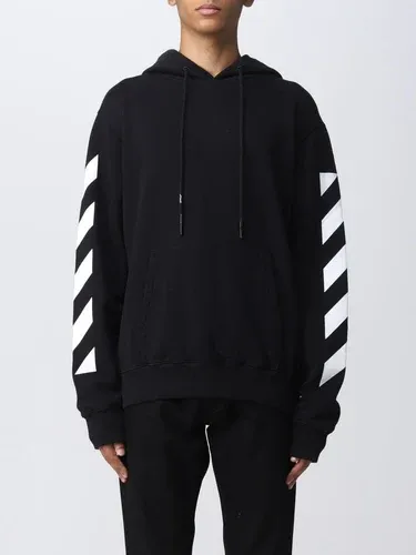 Felpa Off-White con stampe diagonali (102210059)