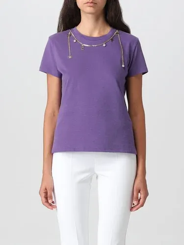 T-shirt Elisabetta Franchi con collier di charms (102042658)