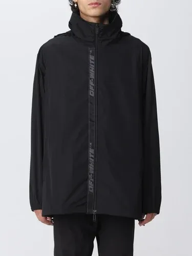 Giacca di nylon Off-White con banda logata (106051012) Giacca di nylon Off-White con banda logata (106051012)