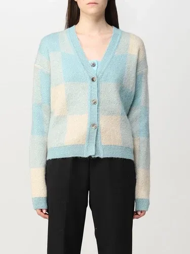 Cardigan a v Semicouture a quadri (102470920)