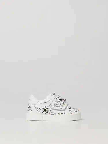 Sneakers Dolce & Gabbana in pelle con sketch logo (102210230) Sneakers Dolce & Gabbana in pelle con sketch logo (102210230)