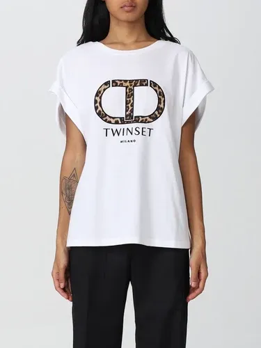 T-shirt Twinset con logo animalier (102262474)