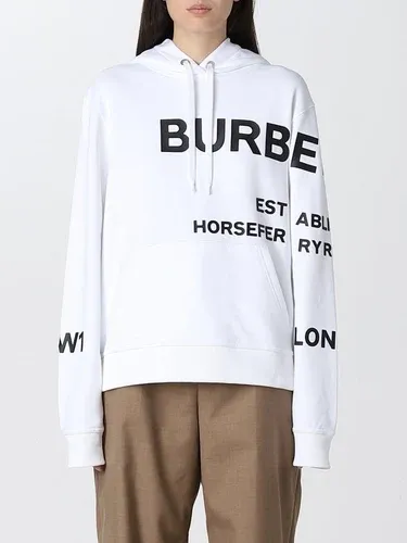 Felpa oversize Burberry in cotone con stampa Horseferry (102620023)