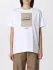 T-shirt in cotone Burberry con etichetta applicata (104357757)