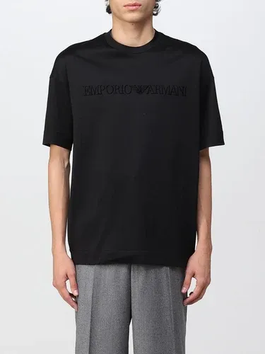 T-shirt Emporio Armani con logo in floccato (103516067)