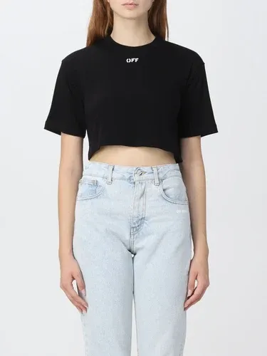 T-shirt cropped Off-White in cotone (103516213)