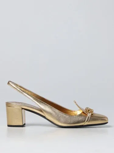 Slingback Vlogo Valentino Garavani in pelle laminata (106329023)