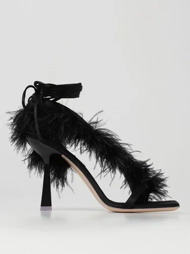 Sandalo Feather Wrap Sebastian Milano in raso e piume (103517105) Sandalo Feather Wrap Sebastian Milano in raso e piume (103517105)