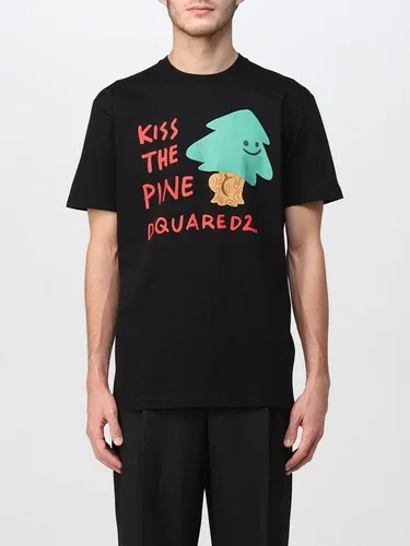 T-shirt Dsquared2 con stampa Kiss the pine (103517073)