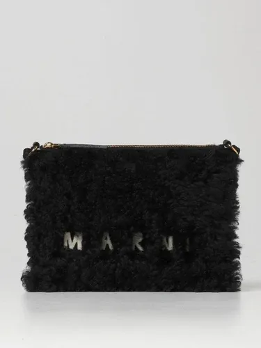 Borsa Marni in shearling e pelle (103517403)