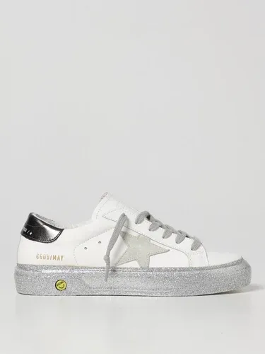 Sneakers May Golden Goose in pelle con suola glitterata (103632237)