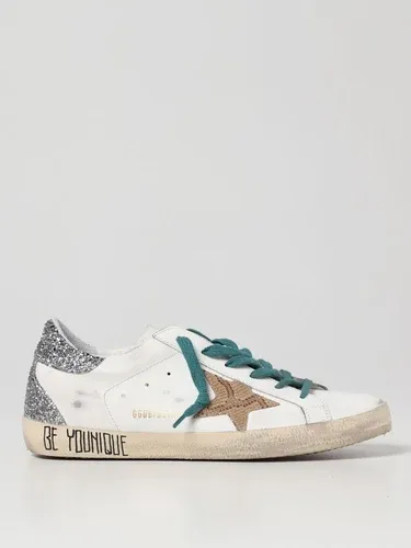 Golden Goose Sneakers Super-Star Classic in pelle used e glitter (103632449)