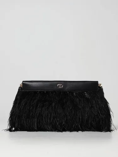 Pochette Twinset in ecopelle e piume (103632509) Pochette Twinset in ecopelle e piume (103632509)