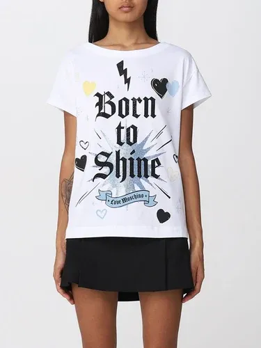 T-shirt Love Moschino con stampa born to shine (103632561)