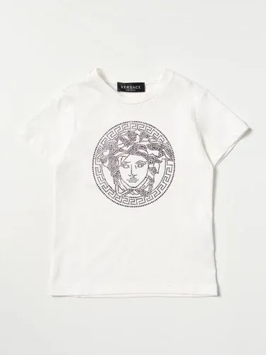 Young Versace T-shirt Versace Young con Medusa di strass (103632823)