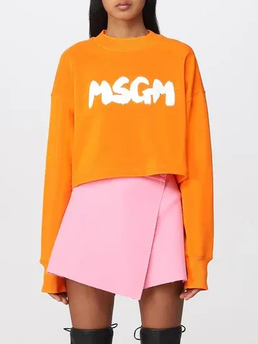 Felpa cropped Msgm con logo (103634209)