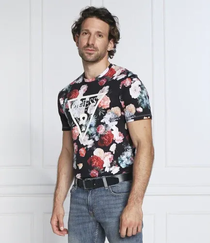 GUESS JEANS t-shirt washed floral logo | regular fit (103844245) GUESS JEANS t-shirt washed floral logo | regular fit (103844245)