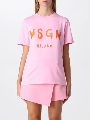 T-shirt Msgm in cotone con logo (104357559)