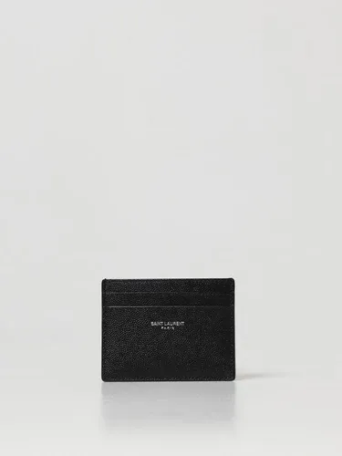 Portacarte di credito Saint Laurent in pelle grain de poudre (104357723)