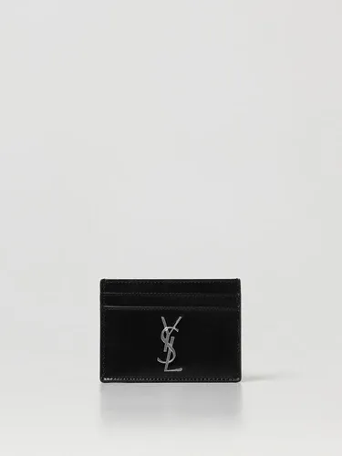 Portacarte di credito Saint Laurent in pelle con monogram YSL (104357726)