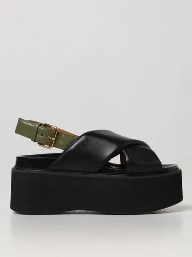 Sandalo Marni in pelle embossed (104358103)