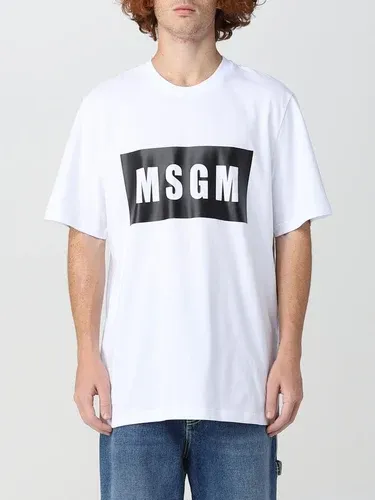 T-shirt Msgm con stampa logo (104358302)