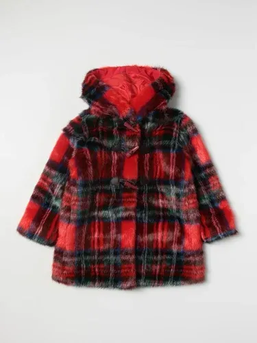 Cappotto Monnalisa in pelliccia sintetica tartan (104358751)