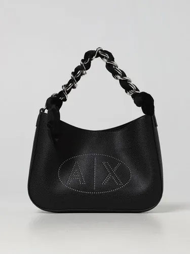 Borsa Armani Exchange con logo e micro borchie (104460614)