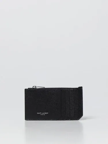 Portacarte di credito Saint Laurent in grain de poudre (104460770)