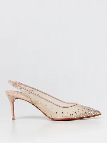 Slingback Follies Christian Louboutin in rete con strass (104460824)