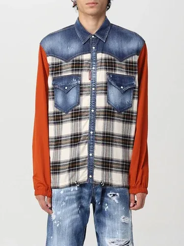Camicia Dsquared2 in denim e cotone tartan (104460870) Camicia Dsquared2 in denim e cotone tartan (104460870)