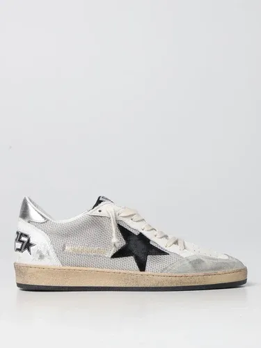 Sneakers Ball Star Golden Goose in pelle e tessuto effetto used (104460902)