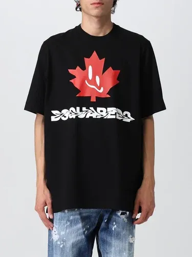 T-shirt Dsquared2 con stampa foglia d'acero (104461004)