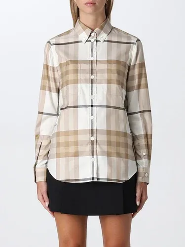 Camicia in twill di cotone Burberry con motivo check (104595578)