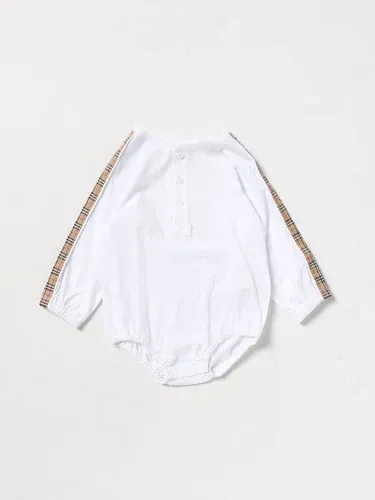 Body in cotone Burberry con finiture tartan (104595605) Body in cotone Burberry con finiture tartan (104595605)