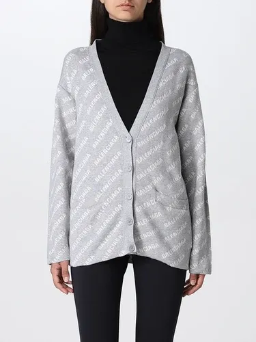 Cardigan di cotone Balenciaga con logo all-over (104749218) Cardigan di cotone Balenciaga con logo all-over (104749218)