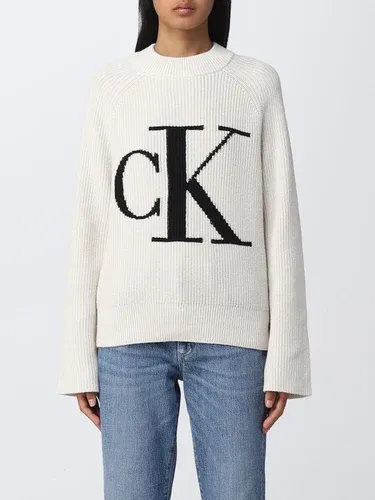 Maglia a coste Calvin Klein Jeans con big logo CK (104749244)