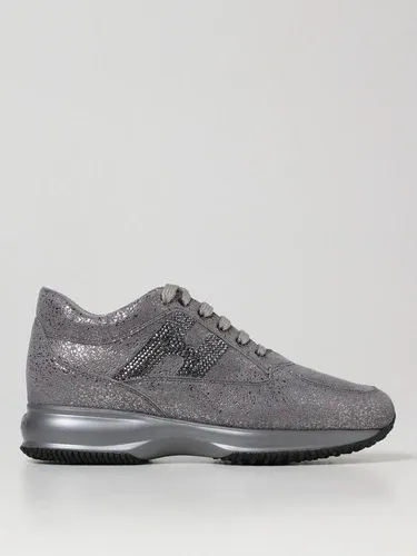 Sneakers Interactive Hogan in camoscio cracklè e strass (106178958) Sneakers Interactive Hogan in camoscio cracklè e strass (106178958)