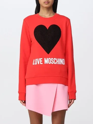 Felpa Love Moschino con maxi cuore (104749425)