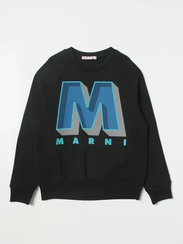 Felpa Marni in cotone con stampa logo (104749665)