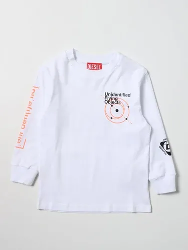 T-shirt Diesel in jersey di cotone con logo (104749838)