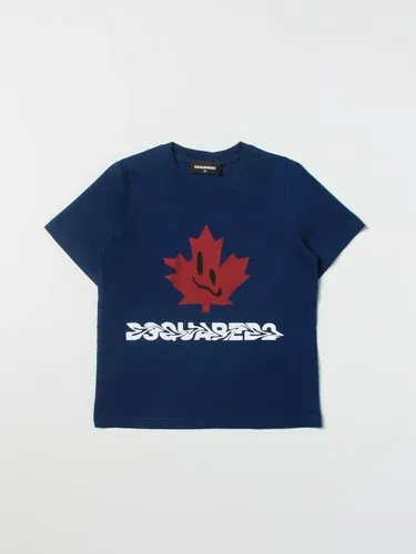 T-shirt Dsquared2 Junior con stampa foglia d'acero (104750091)
