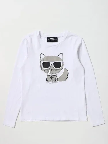 T-shirt Karl Lagerfeld Kids con stampa Gatto (104750190)